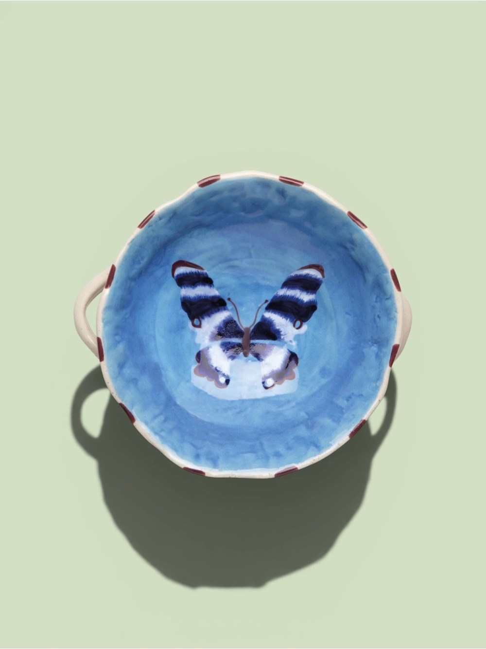 New Blue Butterfly Ceramic Small Bowl
